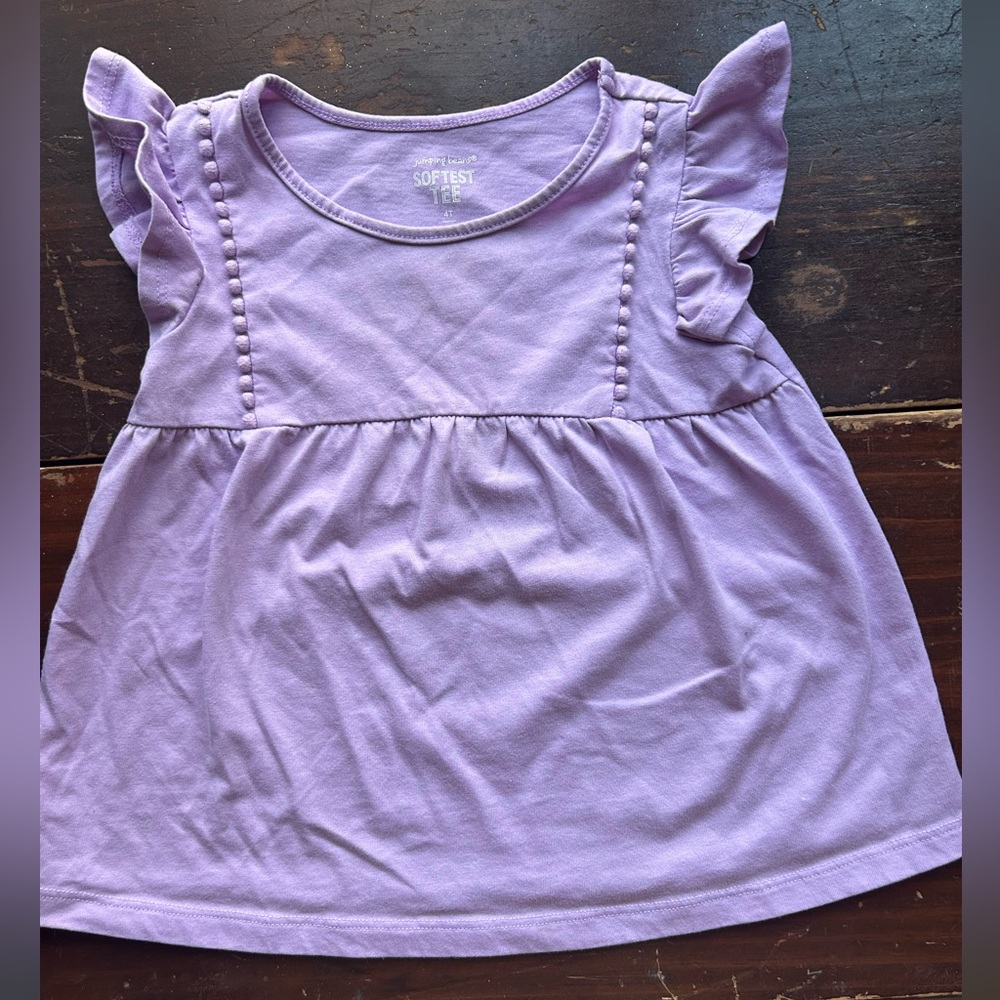 Jumping Beans softest tee, girls size 4T, lilac/purple